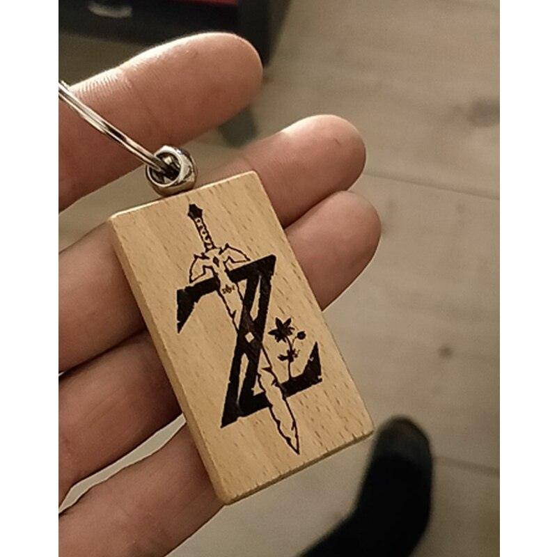 Wooden ID Tags Blank Rectangle Wooden Key Chain Diy - TwoTrees Official Shop