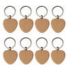 Wooden ID Tags Blank Rectangle Wooden Key Chain Diy - Heart Shape