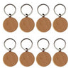 Wooden ID Tags Blank Rectangle Wooden Key Chain Diy - Round 40mm
