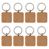 Wooden ID Tags Blank Rectangle Wooden Key Chain Diy - Square 40x40mm