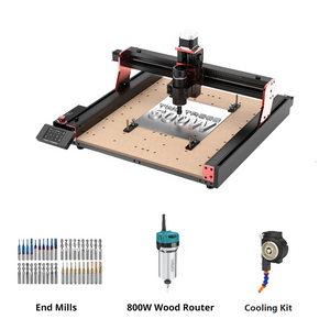 US / &500W Motor+Cooling Kit+800W Wood Router+End Mills / 3-Axis