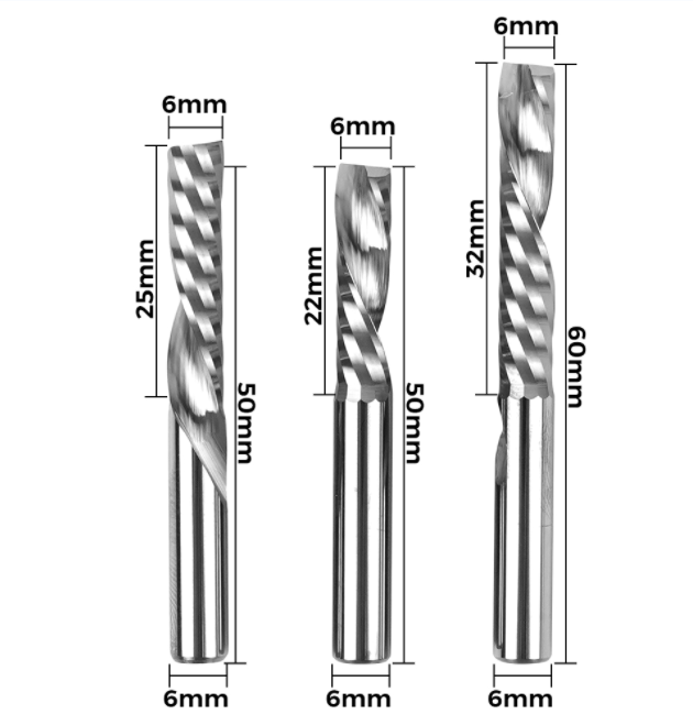 Twotrees 6-shank single-edge spiral milling cutter - TwoTrees Official Shop