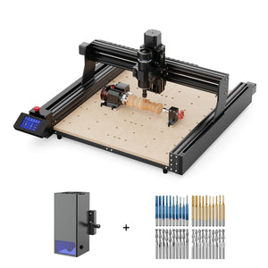 Twotrees TTC-450 CNC Router Machine + 20W Laser Module + 500W Motor + 4th Axis Module + Ends Mills