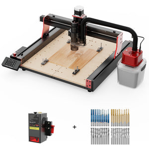 Twotrees TTC-450 PRO CNC Router Machine + TC20 Laser Module + 500W Motor + Vacuum Cleaner  +End Mills