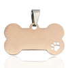 Twotrees 20Pcs Stainless steel Bone Pet ID Tag - Rose Gold