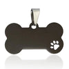 Twotrees 20Pcs Stainless steel Bone Pet ID Tag - Black