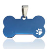 Twotrees 20Pcs Stainless steel Bone Pet ID Tag - Blue