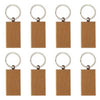 Wooden ID Tags Blank Rectangle Wooden Key Chain Diy - Rectangular