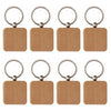 Wooden ID Tags Blank Rectangle Wooden Key Chain Diy - Square 40x40mm